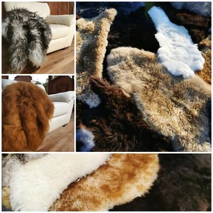 L-XXL Duża skóra owcza, Prawdziwe skórki, Naturalne 1 i 2 do wyboru, Skóra jagnięca, Towar A & B - Zdjęcie 1 z 67