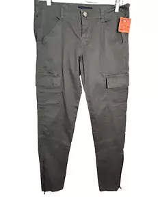 Romeo & Juliet Couture Cargo Pants Womens 27 Zipper Ankle Khaki - Picture 1 of 14