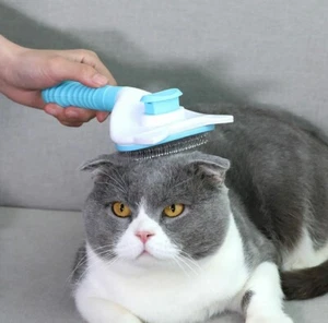 Self Cleaning Dog Cat Slicker Brush Grooming Brush Comb Shedding Tool Hair Fur - Picture 1 of 15