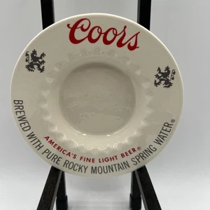 Vintage COORS Bier 5,75" Keramik Aschenbecher Zigarrenablett/Untersetzer, Golden Colorado - Bild 1 von 3