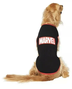 Marvel Logo Dog & Cat T-Shirt, Black By Marvel Size L - Picture 1 of 6