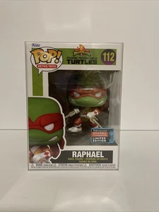 Funko Pop! MMPR & TMNT Raphael #112 NYCC 2022 Edizione Limitata Con Protettore Leggi - Foto 1 di 9