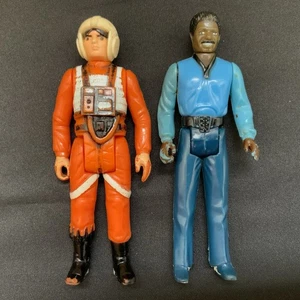 Vintage Star Wars Figure Luke X Wing & Lando Worn Beaters x 2 Kenner - Picture 1 of 7