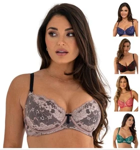 Pour Moi Amour Bra Balcony Underwired Non Padded Lace Womens Lingerie 1502 - Picture 1 of 43