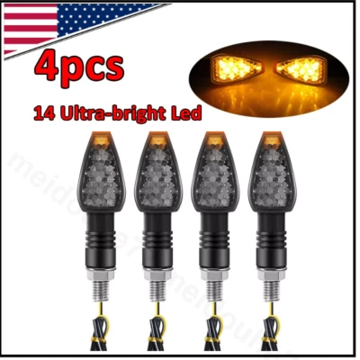 Turn Signal 4x LED Indicators Dual For Sports Motorcycle Dirt Bike Light Blinker - Image 1 of 4