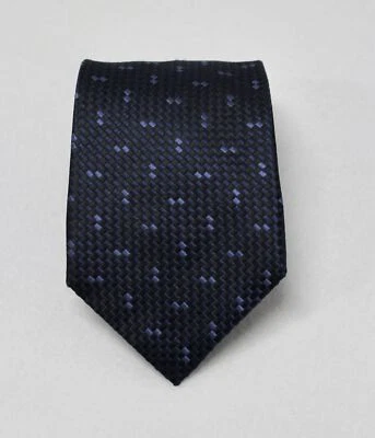 Corbata de seda geométrica azul oscuro Armani Collezioni Foto 1 de 4