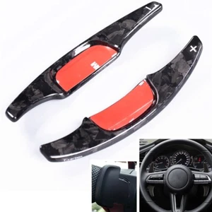 Carbon Fiber Paddle Steering Wheel Shifter Extension For Mazda 3 2020-2021 New - Picture 1 of 9