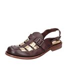 chaussures femme MOMA sandales marron cuir platine 40403G VINTAGE EX409