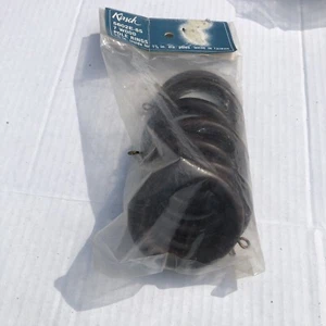 Kirsch Wood Trends 1 Package of 7 Wood Curtain Rings Walnut NEW Wooden - Picture 1 of 4