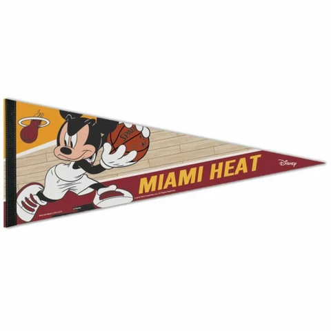 MIAMI HEAT MICKEY MOUSE DISNEY PREMIUM QUALITY PENNANT 12"X30" BANNER Cover