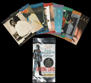 Michael Jackson Lot Pack Set PANINI 8 Cartes Trading Cards Card OFFICIAL 1996 - Imagen 1 de 2