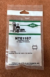 Nuevo de Lote Antiguo NTE Electronics NTE1187, IC, TV Video IF Detector (ECG1187) 1 Paquete - Imagen 1 de 1