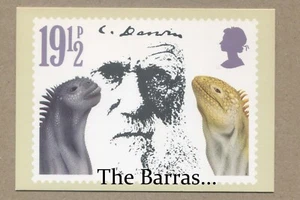 Charles Darwin, IGUANAS. dell'artista, David Gentleman. CARTOLINA REALE REGNO UNITO - Foto 1 di 2