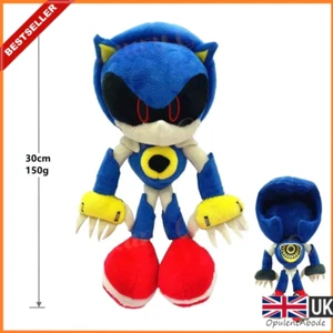 🔵Sonic the Hedgehog Metal Sonic Plushie Stuffed video game Plush Toy SEGA 35cm - Picture 1 of 2