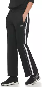 DKNY Sport Women's Sz XL/XXL High-Rise Side-Stripe Drawstring Logo Track Pants - Picture 1 of 7