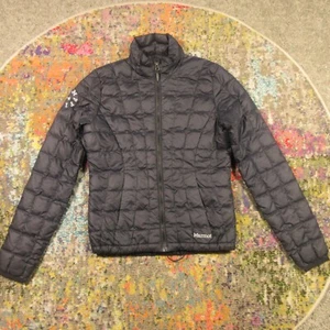 Marmot Puffer Jacket Women XS Black Pinecrest Full Zip 600 Down Fill Embroidered - Picture 1 of 19
