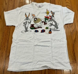 VTG Looney Tunes Easter T-Shirt Warner Bros Delta Youth XL 14/16 TAZ STAIN READ - Picture 1 of 10