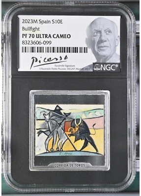 Spain 2023M €10 Picasso - Bullfight Colorized - NGC PF 70 Ultra Cameo - Image 1 of 2
