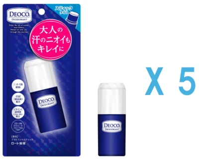 ROHTO DEOCO Deodorant Stick 13g Lactone Sweet Floral Sterilization 5pcs - Image 1 of 4