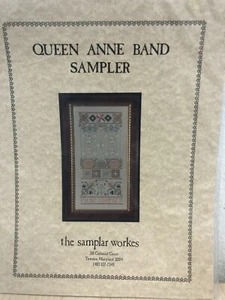 QUEEN ANNE BAND SAMPLER SAMPLAR WORKES COUNTED CROSS STITCH CHART PATTERN NEW - Picture 1 of 2