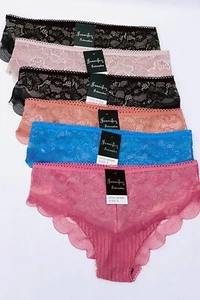 6pack Lot Womens Sexy Panties Sheer Lace Briefs Thongs Intimate Ladies Underwear - Picture 1 of 9