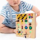 Wooden Busy Board with LED Light Switches Light Fine Motor Skill for Age