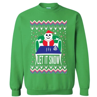 Let it snow Ugly Christmas Sweater Funny coke line Santa walmart meme 卫衣 — 第 1/4 张图片