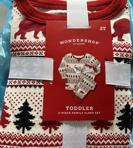 New Wondershop Christmas 2 Piece Sleep Set. Fits Boys Or Girls. Size 2 Toddler - Picture 1 of 2