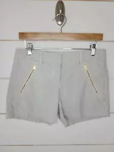 J Crew size 2 blue & white seersucker shorts - Picture 1 of 5