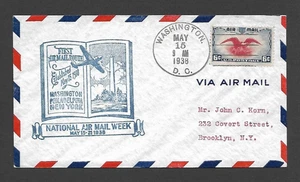 U.S. 1938 NATIONAL AIR MAIL WEEK COVER, WASHINGTON D. C. - Picture 1 of 1