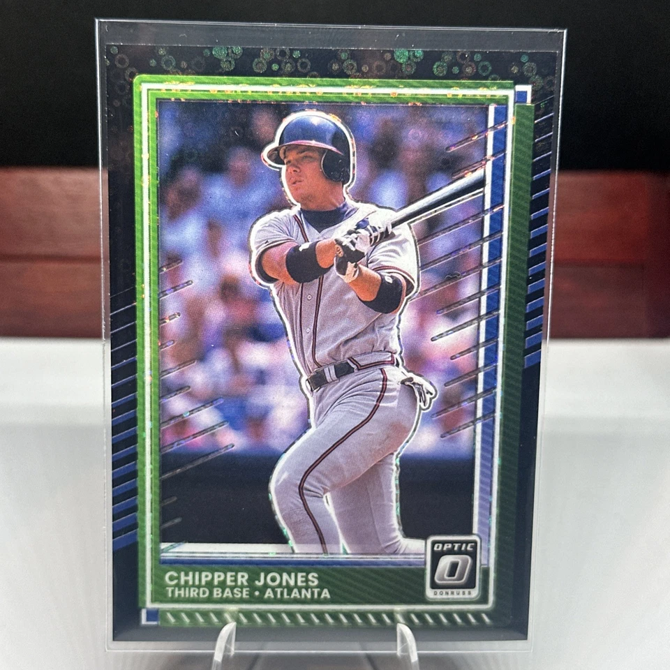 Chipper Jones 💎 2025 Donruss Baseball #92 - Black Disco Circles Prizm - Atlanta Foto 1 de 2