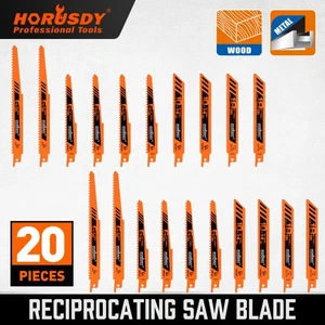 20-Piece Reciprocating Saw Blades Set Metal Wood Cutting Pruning Plastic Drywall - Picture 1 of 10