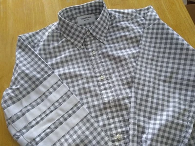 NWOT Thom Browne Gray Shepherd Check Broadcloth Button Down TB3 16-34.5 Slim - Image 1 of 4