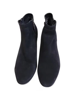 Botines impermeables de gamuza negros rubios con cierre de cremallera talla 10 M - Imagen 1 de 10