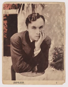 Tarjeta Premium Charles Boyer circa 1937 grande 7x9 Aguilitas Tabaco #2 de Cuba - Imagen 1 de 2