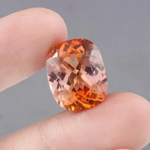 Zafiro Padparadscha corte cojín 13,30 quilates certificado tesoro de Sri Lanka - Imagen 1 de 4