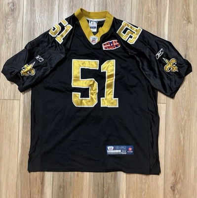 New Orleans Saints Jonathan Vilma Super Bowl Jersey Adult Size 52 Reebok NFL - Image 1 of 4