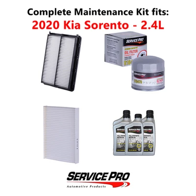 2020 Kia Sorento 2.4L Complete Cabin, Air & Oil Filter Kit (5W-20) - Image 1 of 4