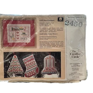 Vintage 1988 Creative Circle Angel Sampler #2450 Kreuzstich Set Weihnachten NEU - Bild 1 von 6