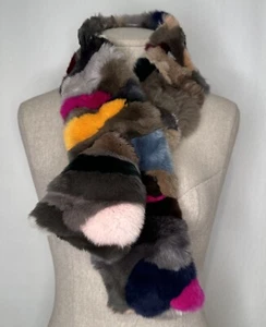 GIORGIO SALVINI Rex Rabbit Fur Pull-Through Scarf - Picture 1 of 7