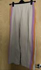 Ladies French Connection Beige Purple Stretch Waist Casual Joggers Size Small