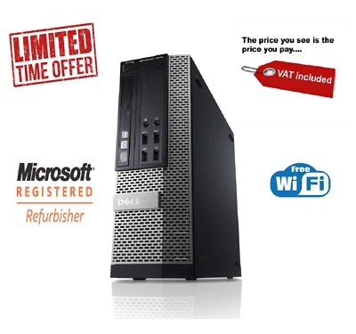 Dell OptiPlex SFF Fast cheap Desktop Core i5 @ 3.10GHz 8GB 500GB HDD Windows 10  - Image 1 of 4