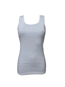 Fontana Intimo, 4 Tank Tops Mujer Hombro Larga con Borde Satén 100% Algodón - Bild 1 von 8