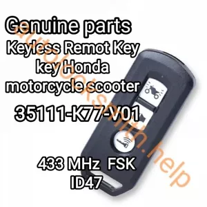 Genuine Honda PCX 2017-2019 35111-k77 3 button smart key fob - Picture 1 of 1