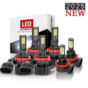 LED Headlight H9 H11 H11 Fog light bulbs Fits Chevrolet Impala 2006-2013 Combo - Picture 1 of 12