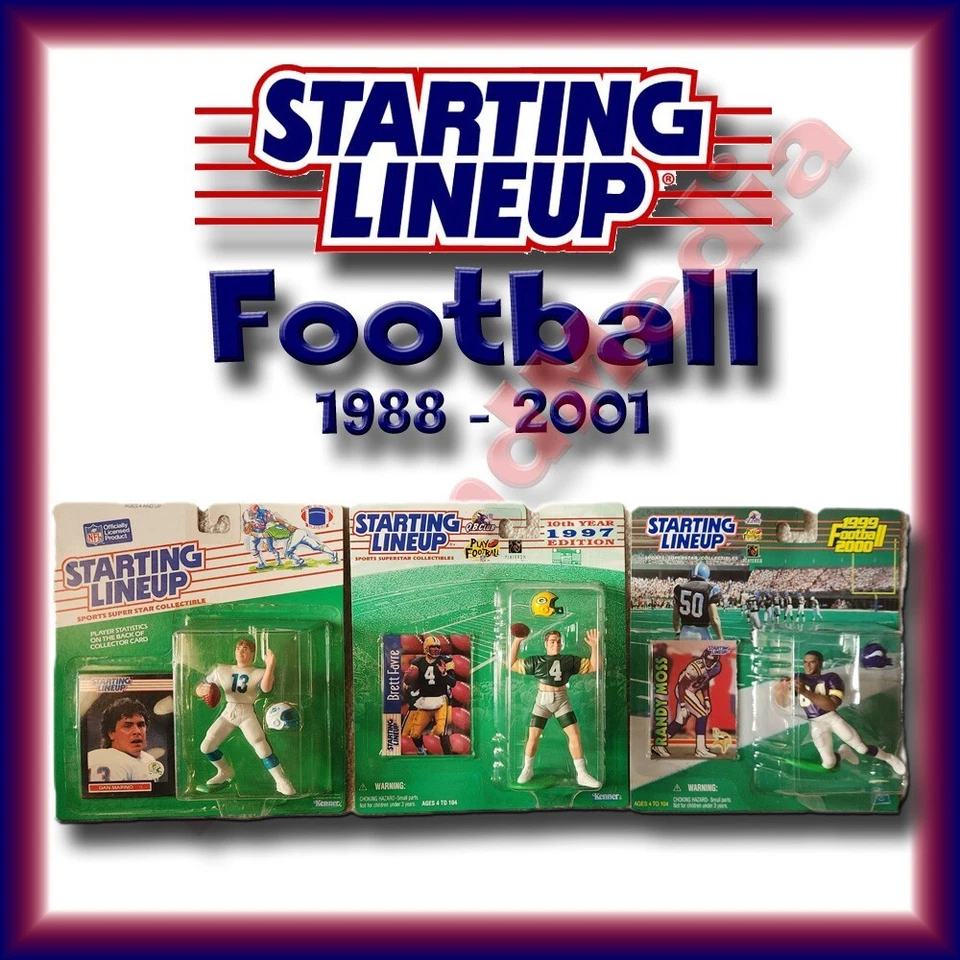 1988-2001 FOOTBALL Starting Lineup SLU Figures & Card Lot RC - Image 1 of 1