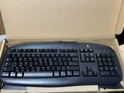 Logitech Wired PS/2 Deluxe Keyboard Y-SU61 *NEW IN BOX*  Black ~ PN:967447-0403 - Image 1 of 4