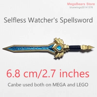 Mega Bloks World of Warcraft Style Selfless Watcher's Spellsword *HANDMADE* - Image 1 of 3