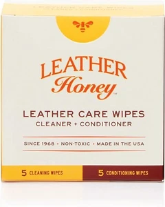 Leather Honey Leather Care Wipe Kit - Clean and Condition Leather-Combo - Picture 1 of 7