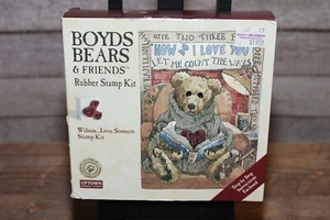 Wilson Loves Sonnets  Rubber Stamp Kit - Boyds Bears & Friends  - Picture 1 of 12